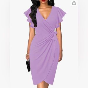 Cocktail Party Dress. Faux Wrap Medium. NWT